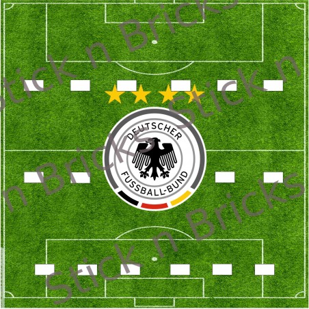 Fond de cadre Série Mannschaft 25x25 cm 16 emplacements