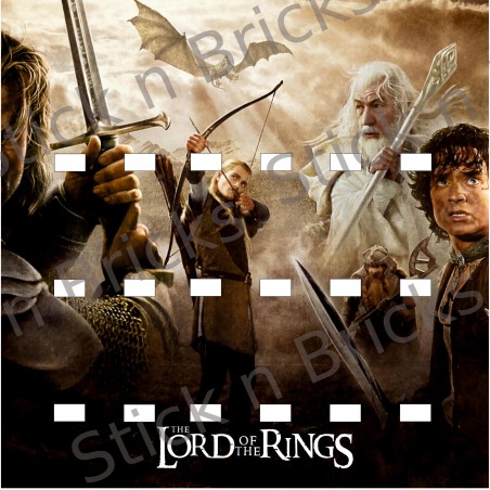Fond de cadre The Lord Of The Rings 2 25x25 cm 18 emplacements
