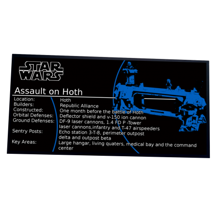 Plaque type UCS  L'attaque de Hoth réf 75098