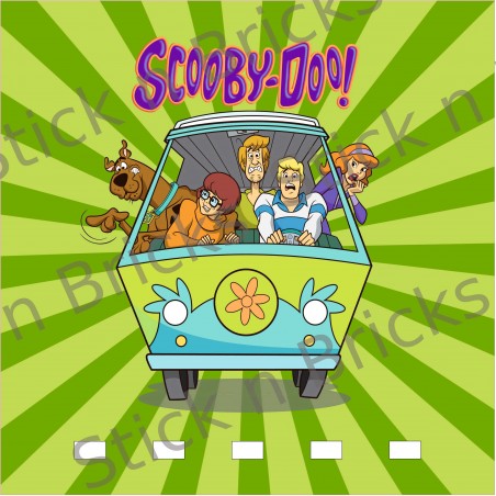Fond de cadre Scooby Doo Van 25x25 cm 5 emplacements