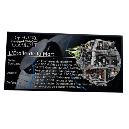 Plaque type UCS  Death Star réf 10188-75159