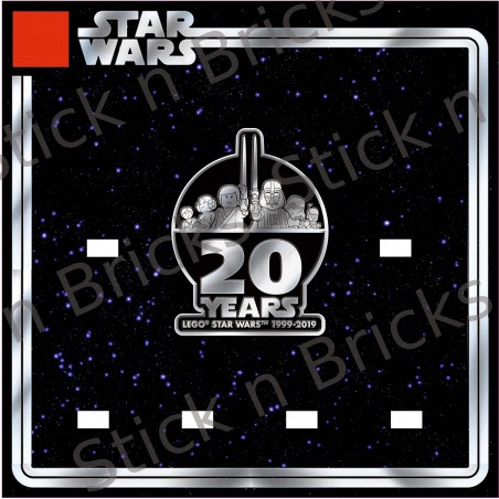 Fond de cadre Star Wars 20 Ans 25x25 cm 6 emplacements