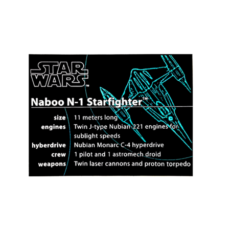 Sticker UCS  Naboo Starfighter réf 10026