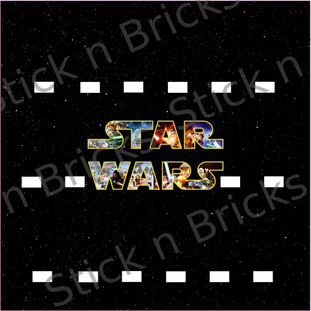 Fond de cadre Star Wars Logo 25x25 cm 16 emplacements