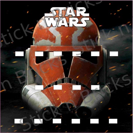 Fond de cadre Star Wars Clone Trooper 25x25 cm 16 emplacements