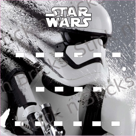 Fond de cadre Star Wars StormTrooper 25x25 cm 16 emplacements