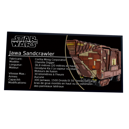 Plaque type UCS  Sandcrawler réf 75220-75059