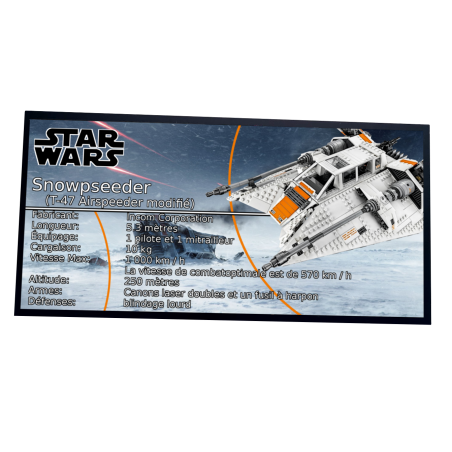 Plaque type UCS Snowspeeder réf 75144