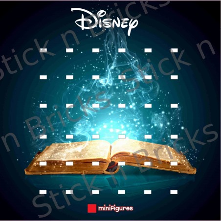 Fond de cadre Disney Livre Ouvert (2 séries) 50X50 cm 36 emplacements