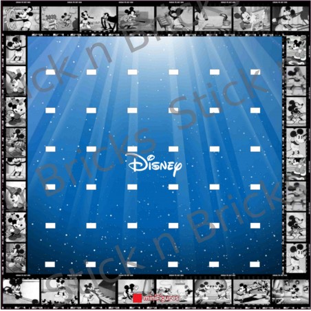 Fond de cadre Disney Cinéma Péllicules Noir&Blanc (2 séries) 50X50 cm 36 emplacements