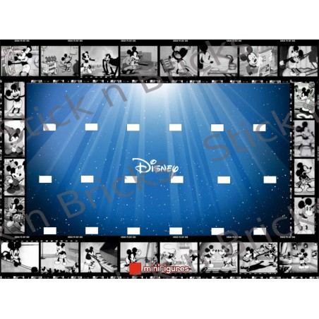 Fond de cadre Disney Cinéma Péllicule Noir&Blanc 30x40 cm 18 emplacements