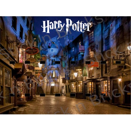 Fond de cadre Harry Potter Le Chemin de Traverse 30x40 cm 16 emplacements (Série 2)