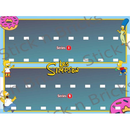 Fond de cadre Séries Simpson 30x40 cm 34 emplacements (pour les 2 séries)