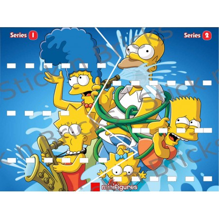Fond de cadre Séries Simpson Blue 30x40 cm 34 emplacements (pour les 2 séries)