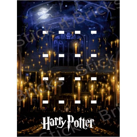 Fond de cadre Harry Potter -La Grande Salle de Poudlard 40x30 cm Vertical 16 emplacements (Série 2)