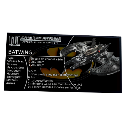 Plaque Type UCS Batwing 1989 Ucs Réf 76161