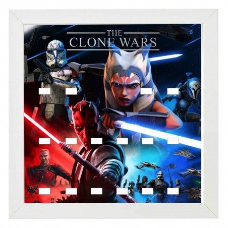 Cadre Star Wars The Clone Wars-25x25cm 16 emplacements