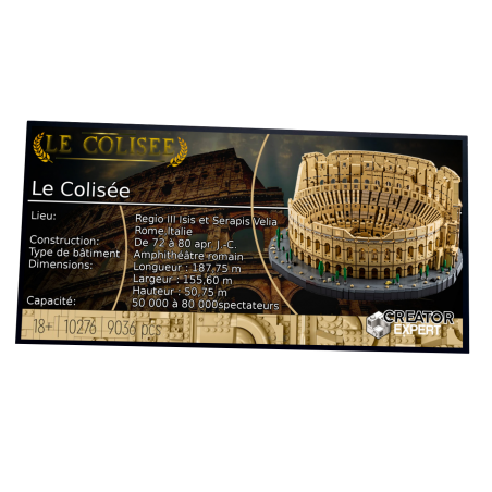 Plaque Type UCS Le Colisée-Colosseum réf 10276