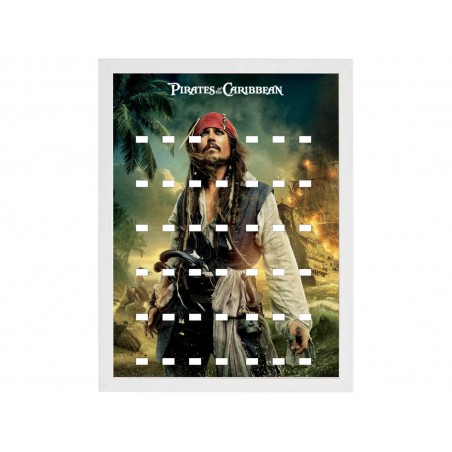 Cadre Pirates des Caraïbes Jack Sparrow- 30x40 cm-41 emplacements