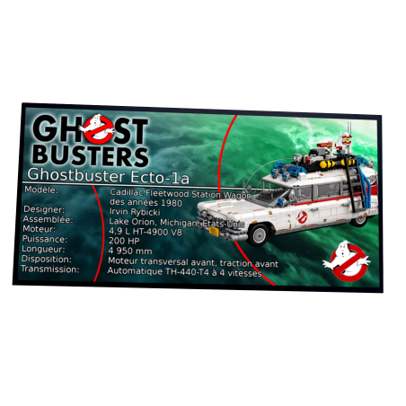 Plaque Type UCS -ECTO-1 SOS Fantômes réf 10274