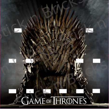 Fond de cadre Game Of Throne  25x25 cm 12 emplacements