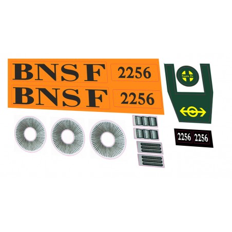 Reproduction Planche de Stickers Set 10133 -Burlington Northern Santa Fe
