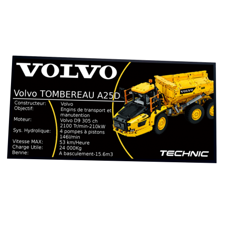 Plaque type UCS -Le tombereau articulé Volvo 6x6 réf 42114