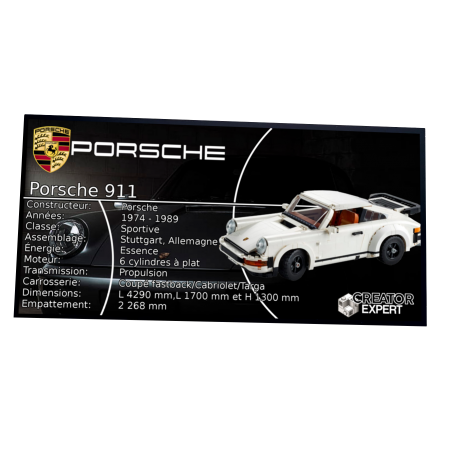 Plaque Type UCS  Porsche 911- Réf 10295