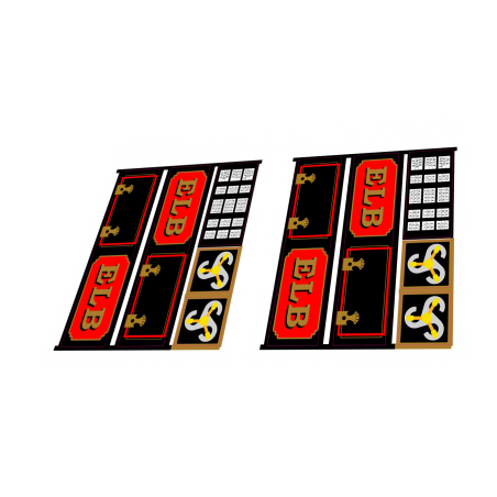 Reproduction Planche de Stickers MOC Locomotive ELB Retour vers le Futur