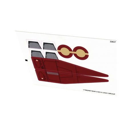 Reproduction Planche de Stickers -Set  Jedi Scout Fighter réf 75051