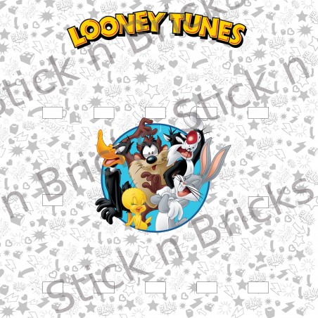 Fond de cadre Série Looney Tunes v2 25x25 cm 12 emplacements