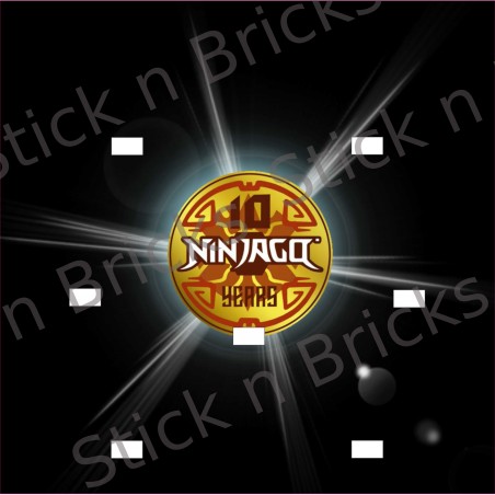 Fond de cadre Ninjago 10 ans Gold Edition 7 emplacements