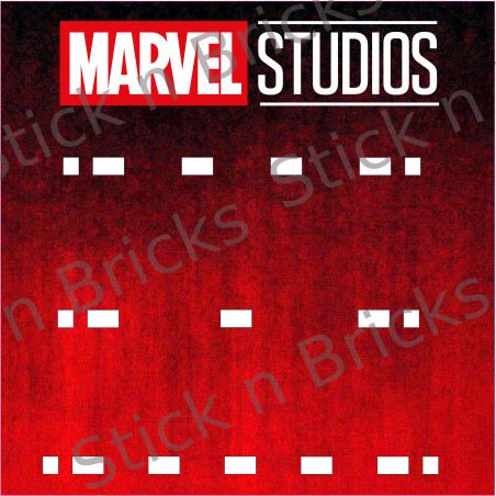 Fond de cadre Série Marvel v2 25x25 cm 12 + 6 emplacements