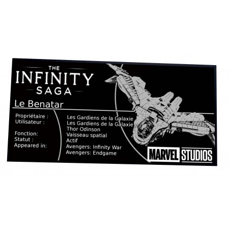 Plaque Type UCS Marvel Le vaisseau des Gardiens réf 73193