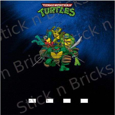 Fond de cadre Tortues Ninja 25x25 cm 4 emplacements
