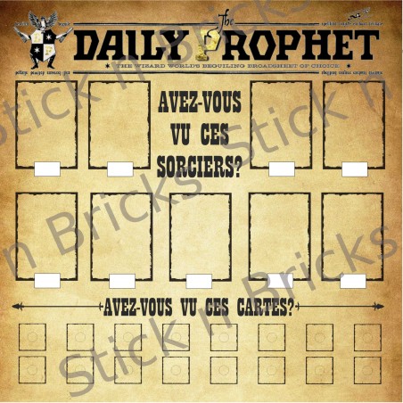 Fond de cadre Harry Potter Daily Prophet-Spécial 20 ans Gold -9 emplacements+16 pour les cartes