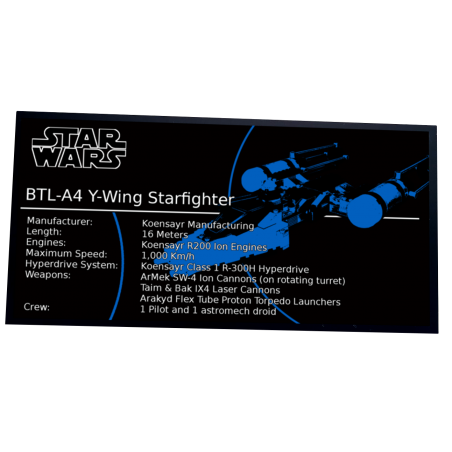 Plaque type UCS Y-Wing réf  7262