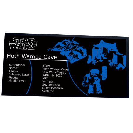 Plaque type UCS Hoth Wampa Cave réf 8089