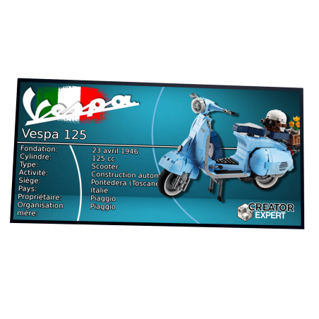 Plaque Type UCS Vespa 125 réf 10298