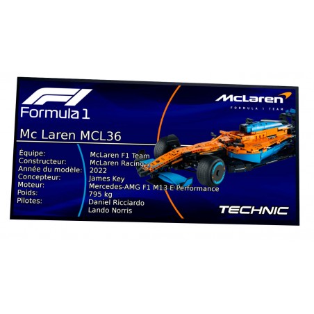 Plaque Type UCS Mc Laren Formula 1 - réf 42141