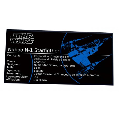 Plaque type UCS Din Djarin's N-1 Starfighter Naboo- MOC-99932