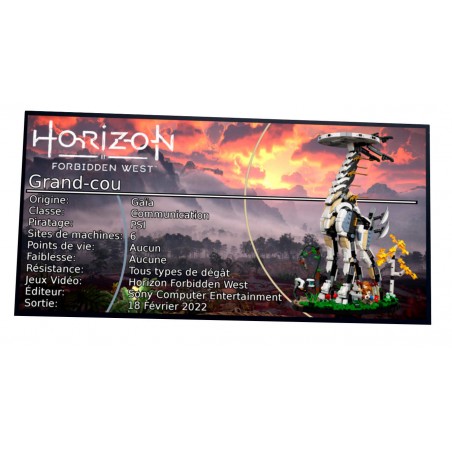 Plaque Type UCS Horizon Forbidden West : Grand-cou -réf 76989