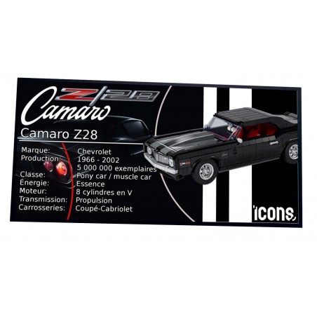 Plaque Type UCS Camaro Z28 -réf 10304