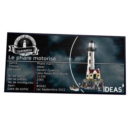 Plaque Type UCS Le phare motorisé -réf 21335