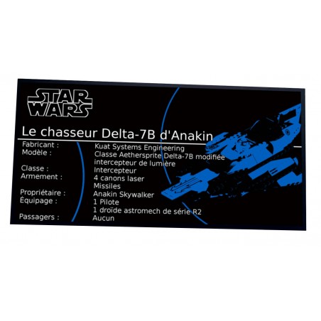 Plaque type UCS Le chasseur d'Anakin Jedi Réf: 7669
