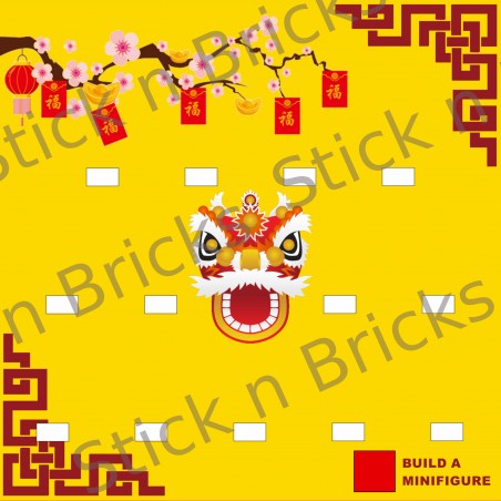 Fond de cadre Série "Built A Minifigures" (BAM) Q1 2023-Nouvel an chinois 13 emplacements