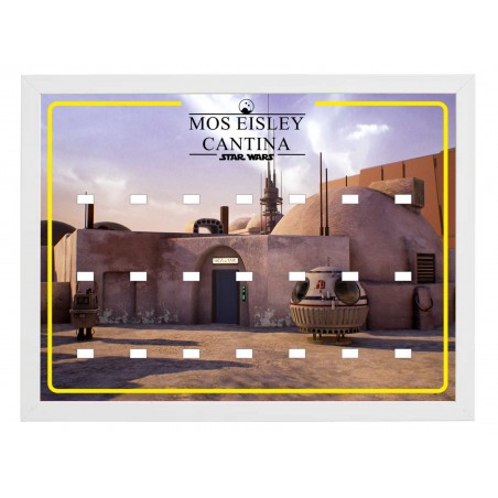 Cadre Thème Star Cantina Mos Eisley- 30x40 cm-21 emplacement (pour les minifigures du set 75290