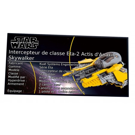 Plaque type UCS  L'intercepteur Jedi d'Anakin réf 75281
