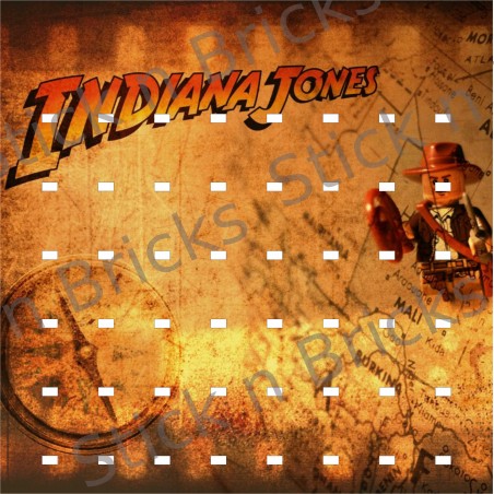 Fond de cadre Indiana Jones 50x50cm- 48 emplacements