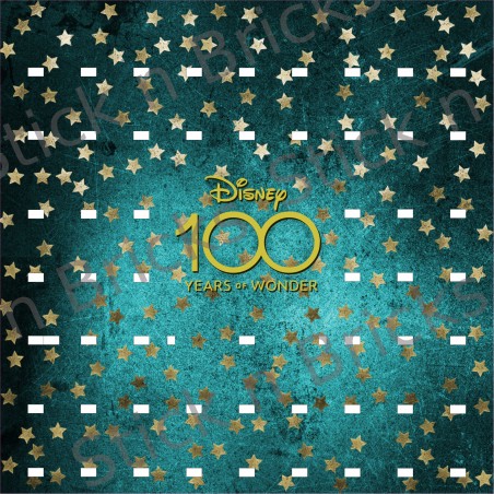 Fond de cadre Disney 100 ans pour les 3 Séries 50x50cm- 58 emplacements